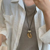 Unique Design Irregular Hollow Matte Color Oval Stone Pendant Necklaces for Women Adjustable Rope Chain Chokers Jewelry - Image 10