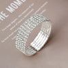 Classic Multilayer Shiny Crystal Rhinestone Cuff Bracelets Bangles Women Wristband Gold Silver Color Wedding Bracelet Jewelry - Image 1