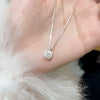 Sparkling Zircon Sugar Cube Titanium Steel Necklace for Women Clavicle Chain Choker Jewelry Accessories - Image 2