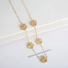Stainless Steel Laser Five Leaf Flower Petal Adjustable Clover Bracelet Classic for Woman Girl Jewelry Party Gift - Image 44