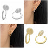 Copper Pressure Earrings Gold Color Rhinestone Spiral Cartilage Ear Cuff Lightweight Silver Color Clip on Compression Earring - Image 3