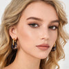 Oval Shape Acrylic Resin Pendant Stainless Steel Hoop Earrings For Women Gold Color Steel Ear Buckle Female Jewelry - Image 3