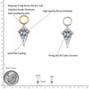Titanium Small Kite Cubic Zirconia Charm for Lobe Ear Piercing Huggie Hoop Earrings - Image 2