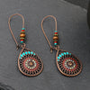 Ethnic Vintage Bohemia Big Ear Hook Drop Earrings For Women Geometric Leaf Wing Flower Hollow Round Boho Earings Antique Jewelry - Image 26
