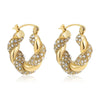 Zircon Circle Huggie Hoop Earrings for Women Geometric U Shape Hoops Ear Buckle Gold Plated Stainless Steel Jewelry Gift - Image 19