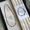 Colorful Beads Stone Freshwater Pearl Gold Female Jewelry Set For Necklace Bracelet Gifts - Image 2