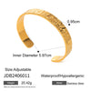 Metal Textured Hammered Stainless Steel Open Bangle Bracelet Geometric Vintage Style Daily Jewelry For Women - Image 9