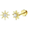 1Pair Flat Back Earrings for Women Steel Earrings Hoop Stud Cartilage Tragus Piercings - Image 29