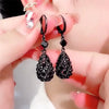 Simple Design Water Drop Shape Rhinestones Earrings for Women Light Shiny Zircon Hollow Earrings Jewelry Accessories - Image 1
