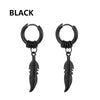 1 Pairs Punk Stainless Steel Stud Earrings Black Earrings Set For Men Women Vintage Hip Hop Piercing Ear Jewelry Accessories - Image 22