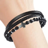 Cross Bracelet Men, Multi-Strand Woven Bangle, Cuff Wristband Or Birthday Gift for Him - Image 5