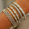 Design Crystal Letter Bangles&bracelets for Women Jewelry Zirconia Cross Geometric Bangles Accessories - Image 5