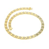 Geometric Moon Shaped Bling Cz Charm Link Chain High Polished Shiny Gold Color Metal Bracelet Necklace Women Jewelry - Image 2