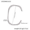 316 Stainless Steel Gold-Plated Shiny Zircon Square Cuff Bracelet Women's Double-Layer Openwork Star Heart Thick Bangle Jewelry - Image 9