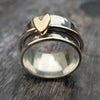 Aesthetic Heart Rings for Women Glossy Romantic Two Tone Accessories Delicate Temperament Party Jewelry - Image 2