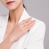 5 Style Clear CZ Link Chain Ring Silver Adjustable Charm Gold Color Rings For Women Wedding Jewelry - Image 2