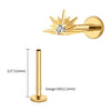 Titanium CZ Starburst Stud Earring 16G Sunrise Helix Stud Tragus Cartilage Labret Monroe Piercing Jewelry - Image 24