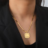 12 Zodiac Sign Necklace for Women Stainless Steel 12 Constellation Pendant Snake Neck Chain Choker Birthday Jewelry Gifts - Image 2