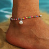 Bohemian Starfish Stone Anklets Set For Women Vintage Handmade Wave Anklet Bracelet on Leg Beach Ocean Jewelry - Image 11