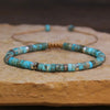1PC Turquoise Stone Beads Woven Bracelet Stone Adjustable Rope Lady Nation Bracelet Gift for Men Women - Image 3