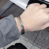 Retro Wave Braided Bracelets Silver Jewelry Personality Geometric Opening Bangles - Image 17