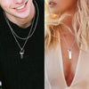 Crystal Friendship Matching Couples Necklaces for Women Men with Heart Charm, Dainty Rose Quartz Friends Bff Necklace - Image 2