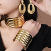4pcs/set Vintage Leather African Jewelry Set Choker Necklace Bracelet Earrings Set For Women Collar Necklace Set Jewelry Gifts - Image 1