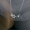 Sliver Color Zircon Star Pendant Necklaces for Women Korean Simple Crystal Stars Clavicle Chain Necklace Jewelry Gift - Image 4