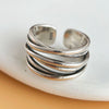 Silver Rings For Women Men Wide Vintage Interware Open Ring For Birthday Party Gift - Image 2