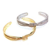 Twisted Knot Open Cuff Bangle Bracelet Sparkling Zircon Inlaid Bracelet Party Gift Jewelry - Image 6