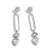 Stainless Steel Zirconia Round Water Drop Dangle Earrings Stylish Unique Fresh Attractive Jewelry - Image 7