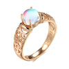 Texture Gradient Zircon Rings Rose Gold Color Gothic Jewelry Daily Unusual Rings For Women - Image 7