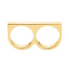 Punk Women/Men Two Fingers Rings Personality Hip Hop Stainless Steel Brass Knuckles Ring Jewelry - Image 7