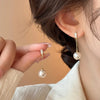 Light Small Tassel Pearl Earrings Jewelry Round Face Suitable Ear Accessories For Womens and Girls Gift - Image 2