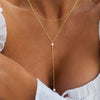 Minimalist Double Layered Y Shaped Collarbone Necklace for Women Long Chain Drop Necklace Girls Party Body Jewelry Gifts - Image 7