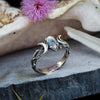 Retro Ethnic Style Moonstone Ring for Woman Bohemian Retro Crescent Ring Simple Female Engagement Jewelry Wedding - Image 5