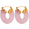 Colorful Resin Stainless Steel Round Y2K Hoop Earrings Daily Wear Ear Charm Jewelry Gift - Image 10