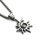Creative Sun Flame Pendant Necklace Punk Hip Hop Retro Hipster Men's Hollowed Out Stainless Steel Necklace Jewelry Gift - Image 16