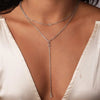 Minimalist Double Layered Y Shaped Collarbone Necklace for Women Long Chain Drop Necklace Girls Party Body Jewelry Gifts - Image 4
