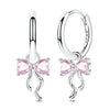 Silver Earrings Women Sparkling Braided Hoop Earring For Anniversary Wedding Jewelry Gifts - Image 5