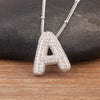 Light Aesthetic 26 A-Z Letters Sparkling Zircon Pendant Necklace Initials Alphabet For Women Lucky Jewelry Accessories - Image 16