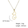 Kitten Cat Pendant Necklace For Women Stainless Steel Cold Color Lovely Cats Animal Neck Chain Jewelry Gift - Image 9
