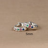 2pcs Stainless Steel Minimal Hoops Earrings for Women Round Circle Punk Helix Tragus Rainbow CZ Huggie Earring Piercing Jewelry - Image 23