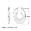 Chamica 40mm Chunky Big Round Gold Earrings for Women Wide Flat Statement Hoop Earrings Lightweight Stainless Steel - Image 7