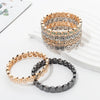 Joldhaf Gold Color Happy Bangle For Women Inlaid Diamond Elastic Bracelets Dice Hand Accessory - Image 5