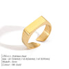 Men's Open End Ring Classic Stainless Steel Gold Plated Hand Jewelry - Image 7