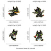 Cute Black Dragon Enamel Pin Set 4 Pcs, Cartoon Fantasy Creature Lapel Brooches, Gold‑Plated Badges for Backpack Decorative Pins - Image 6