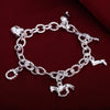 charm Silver Bracelet for man woman Twisted rope chain jewelry Wedding party Christmas gift - Image 7