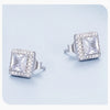 Silver Halo CZ Heart Stud Earrings Round Earrings Set Classic Engagement Jewelry for Couples - Image 26