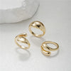 3Pcs/Set Gold Color Smooth Geometric Open Rings Set For Women Exaggerated Metal Irregular Thick Chunky Ring Jewelry Gift - Image 30